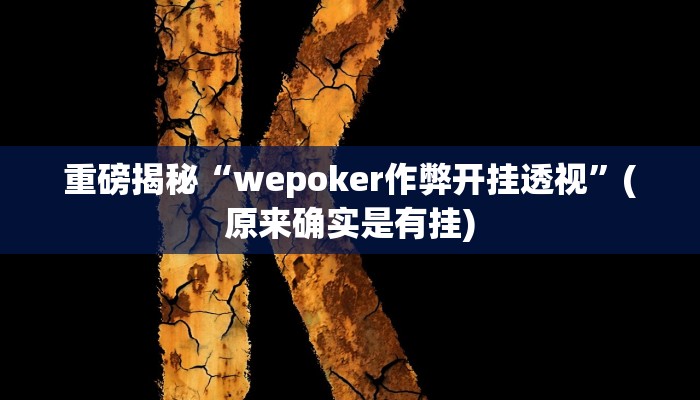 实测辅助”HHpoker怎么使用透视挂”(详细开挂教程)