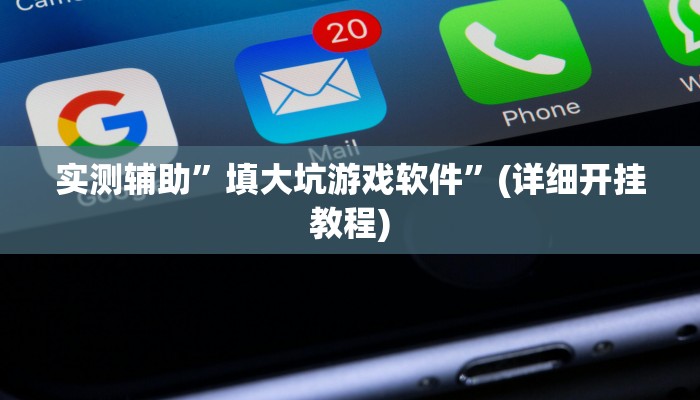 实测辅助”填大坑游戏软件”(详细开挂教程)