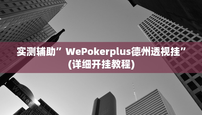 实测辅助”WePokerplus德州透视挂”(详细开挂教程)
