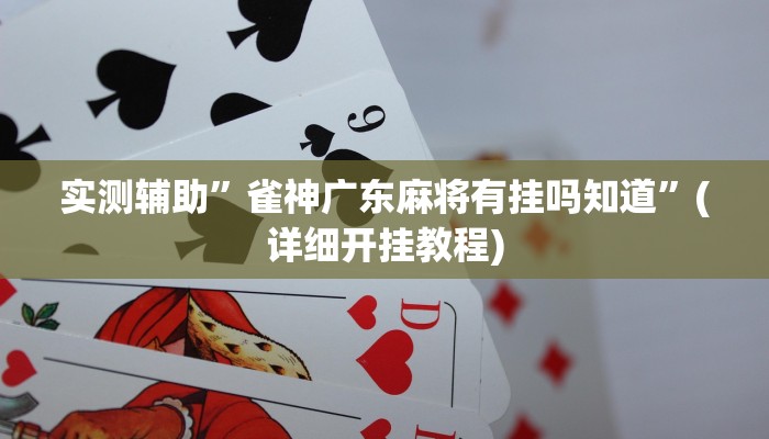 实测辅助”雀神广东麻将有挂吗知道”(详细开挂教程)