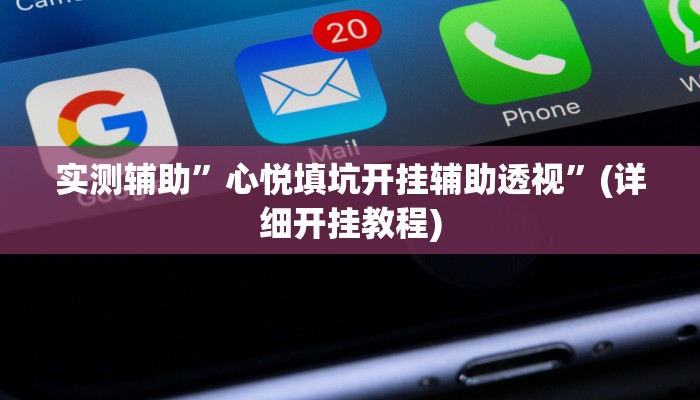 实测辅助”心悦填坑开挂辅助透视”(详细开挂教程)