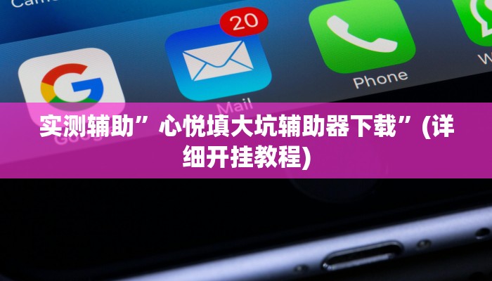 实测辅助”心悦填大坑辅助器下载”(详细开挂教程)