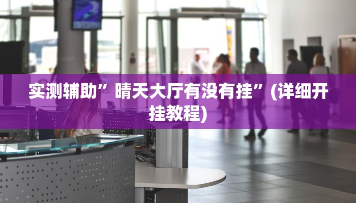 实测辅助”晴天大厅有没有挂”(详细开挂教程)