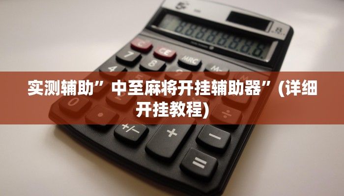 实测辅助”中至麻将开挂辅助器”(详细开挂教程)