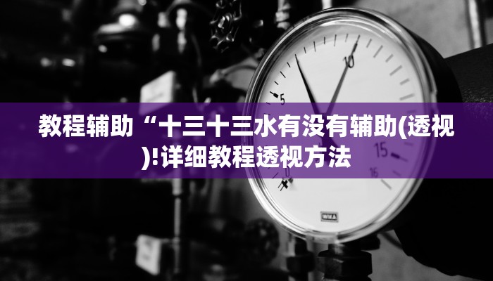 教程辅助“十三十三水有没有辅助(透视)!详细教程透视方法