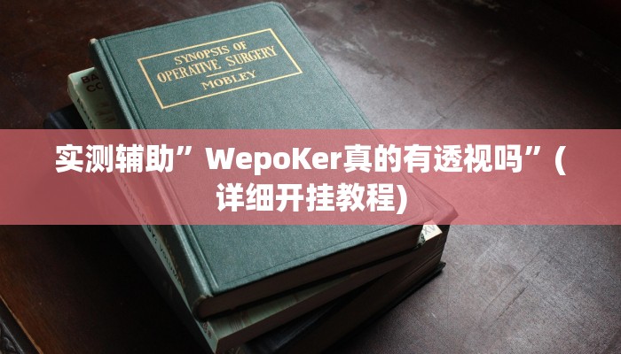 实测辅助”wepoker作弊辅助方法”(详细开挂教程)
