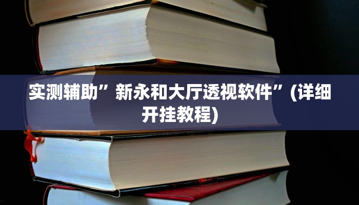 实测辅助”新永和大厅透视软件”(详细开挂教程)