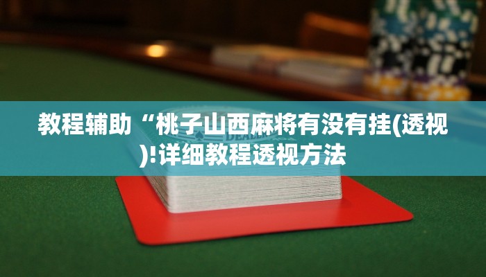 教程辅助“桃子山西麻将有没有挂(透视)!详细教程透视方法