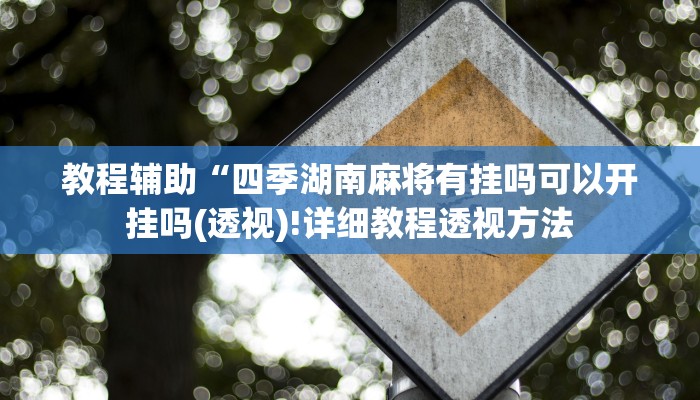 教程辅助“四季湖南麻将有挂吗可以开挂吗(透视)!详细教程透视方法