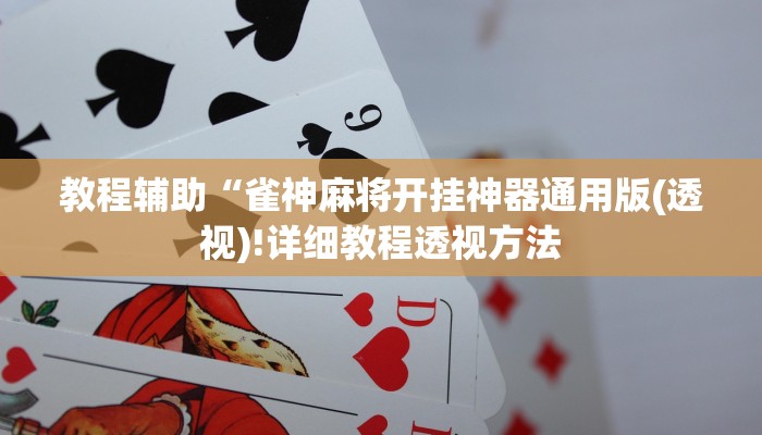 教程辅助“雀神麻将开挂神器通用版(透视)!详细教程透视方法