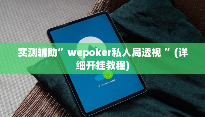 实测辅助”wepoker私人局透视 ”(详细开挂教程)