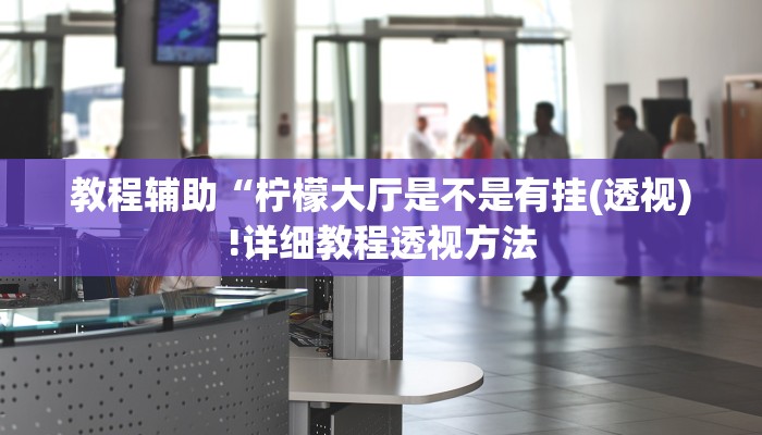 教程辅助“柠檬大厅是不是有挂(透视)!详细教程透视方法