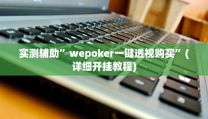 实测辅助”wepoker一键透视购买”(详细开挂教程)