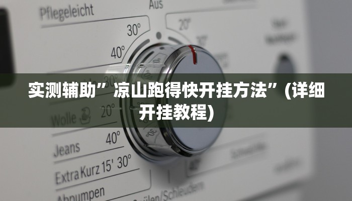 实测辅助”凉山跑得快开挂方法”(详细开挂教程)