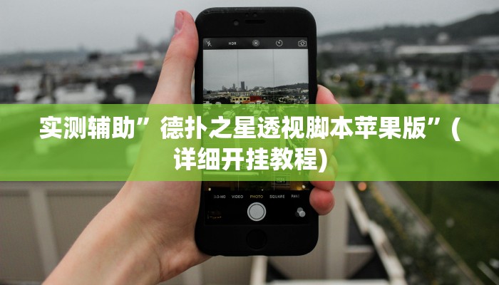 实测辅助”德扑之星透视脚本苹果版”(详细开挂教程)