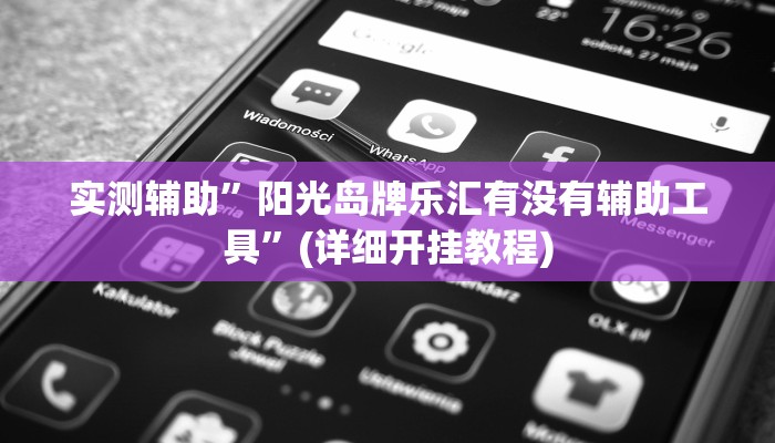 实测辅助”阳光岛牌乐汇有没有辅助工具”(详细开挂教程)