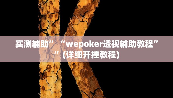 实测辅助”“wepoker透视辅助教程””(详细开挂教程)