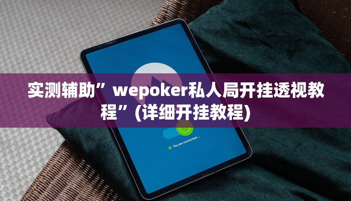 实测辅助”wepoker私人局开挂透视教程”(详细开挂教程)