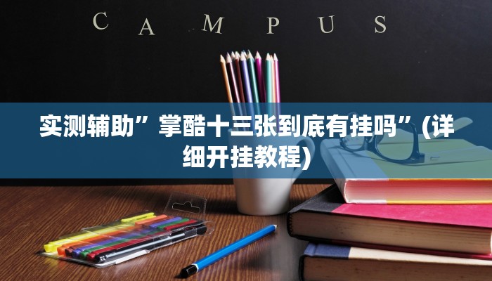实测辅助”掌酷十三张到底有挂吗”(详细开挂教程)