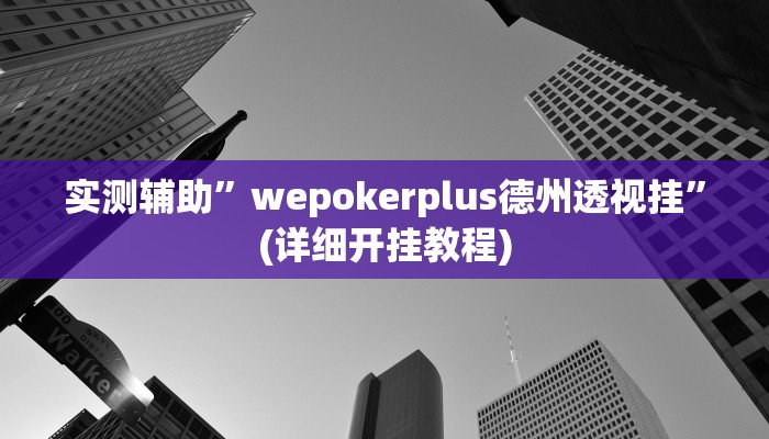 实测辅助”wepokerplus德州透视挂”(详细开挂教程)