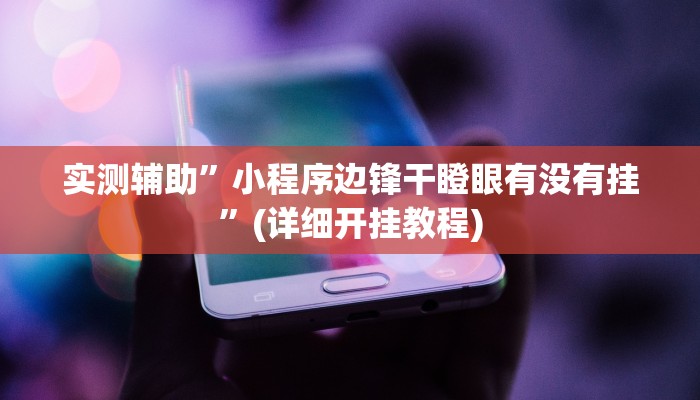 实测辅助”小程序边锋干瞪眼有没有挂”(详细开挂教程)