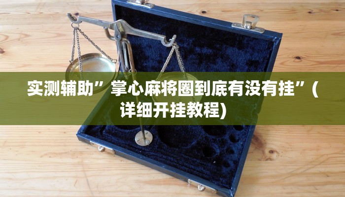 实测辅助”掌心麻将圈到底有没有挂”(详细开挂教程)