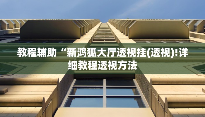 教程辅助“新鸿狐大厅透视挂(透视)!详细教程透视方法
