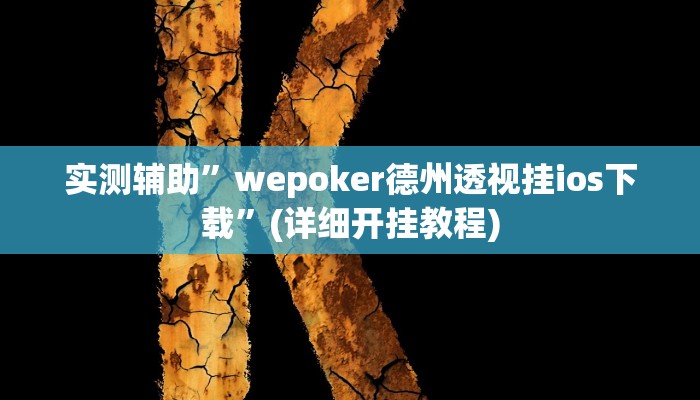 实测辅助”wepoker德州透视挂ios下载”(详细开挂教程)