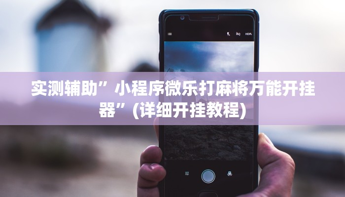 实测辅助”小程序微乐打麻将万能开挂器”(详细开挂教程)