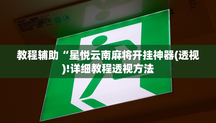 教程辅助“星悦云南麻将开挂神器(透视)!详细教程透视方法