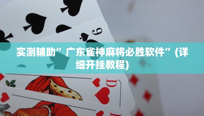 实测辅助”广东雀神麻将必胜软件”(详细开挂教程)
