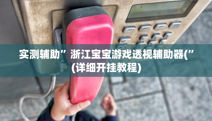 实测辅助”浙江宝宝游戏透视辅助器(”(详细开挂教程)
