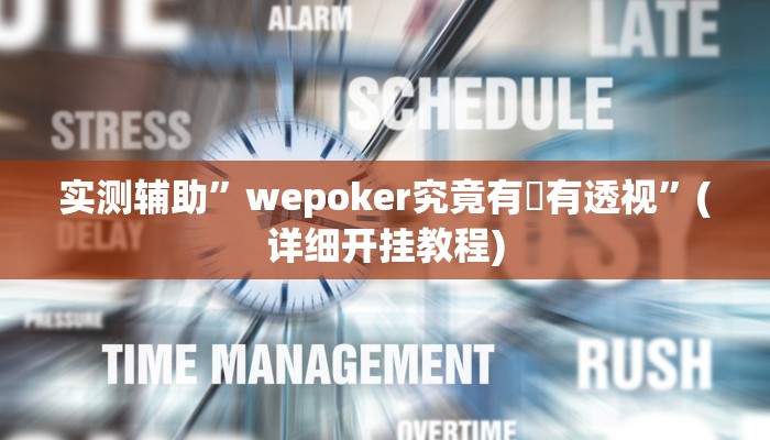 实测辅助”wepoker究竟有沒有透视”(详细开挂教程)