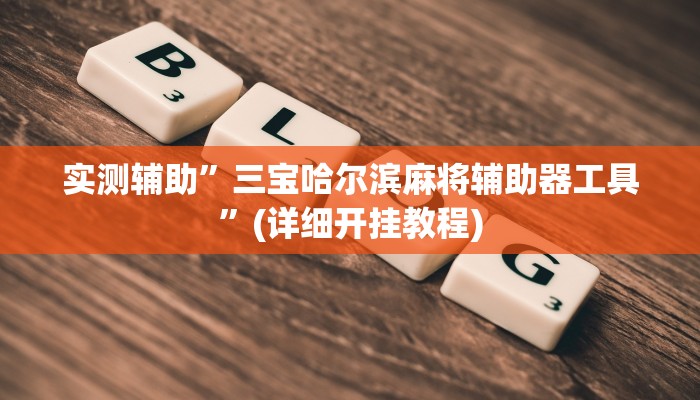 实测辅助”三宝哈尔滨麻将辅助器工具”(详细开挂教程)
