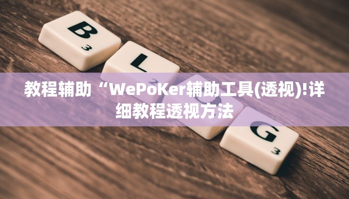 教程辅助“WePoKer辅助工具(透视)!详细教程透视方法