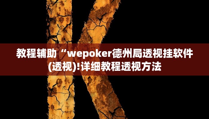教程辅助“wepoker德州局透视挂软件(透视)!详细教程透视方法