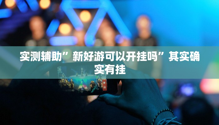 实测辅助”新好游可以开挂吗”其实确实有挂