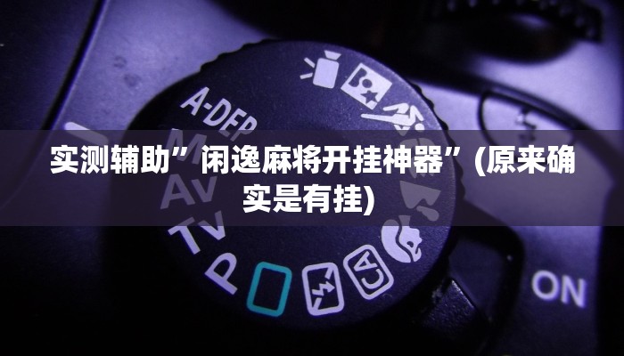 实测辅助”闲逸麻将开挂神器”(原来确实是有挂) 