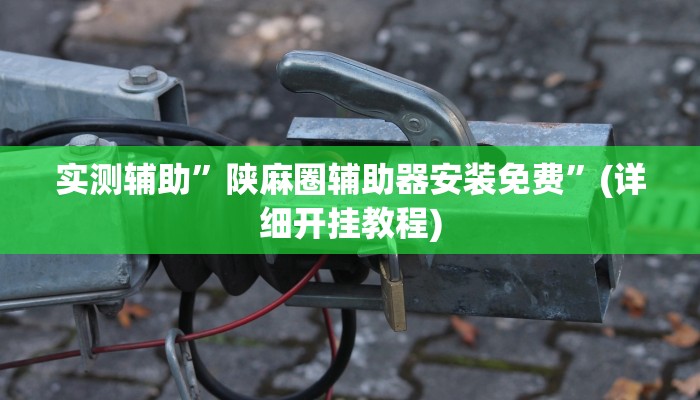 实测辅助”陕麻圈辅助器安装免费”(详细开挂教程)