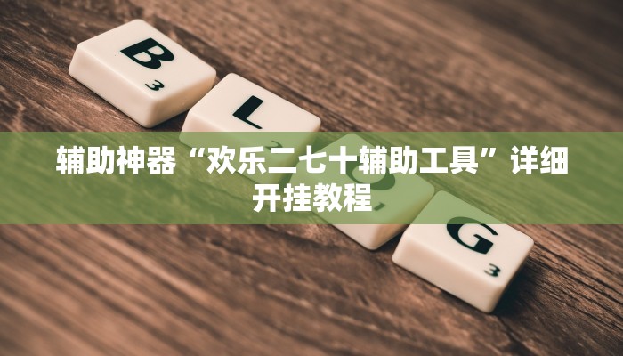 辅助神器“欢乐二七十辅助工具”详细开挂教程