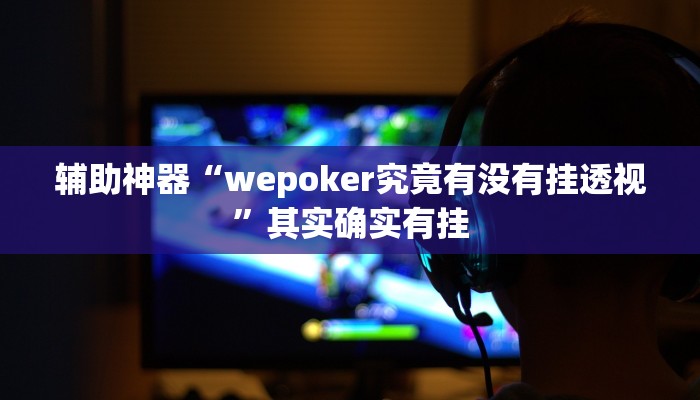 辅助神器“wepoker究竟有没有挂透视”其实确实有挂