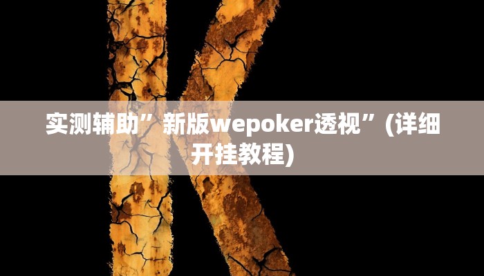 实测辅助”新版wepoker透视”(详细开挂教程)