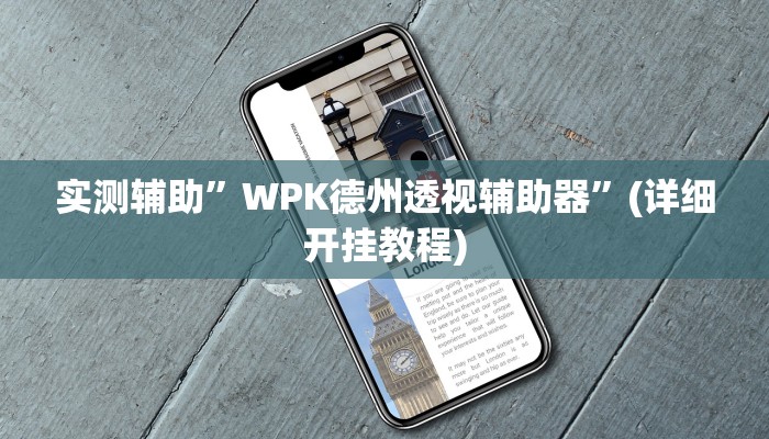 实测辅助”WPK德州透视辅助器”(详细开挂教程)