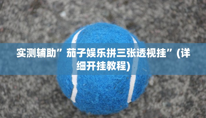 实测辅助”茄子娱乐拼三张透视挂”(详细开挂教程)