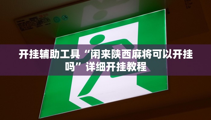 开挂辅助工具“闲来陕西麻将可以开挂吗”详细开挂教程