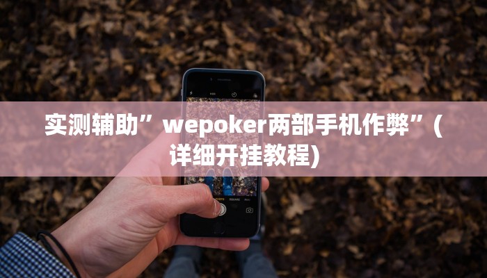 实测辅助”衡阳跑胡子有挂吗”(详细开挂教程)