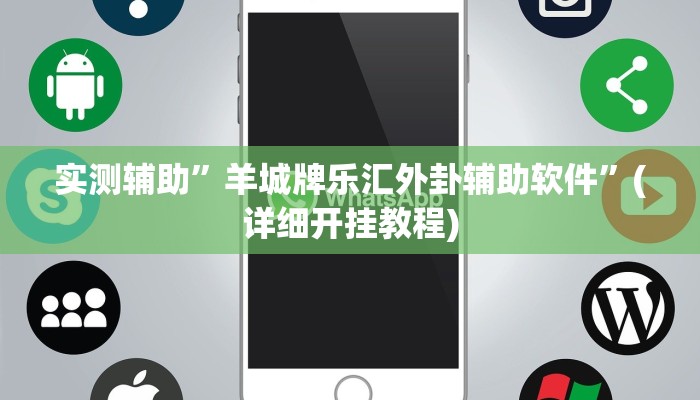 实测辅助”羊城牌乐汇外卦辅助软件”(详细开挂教程)