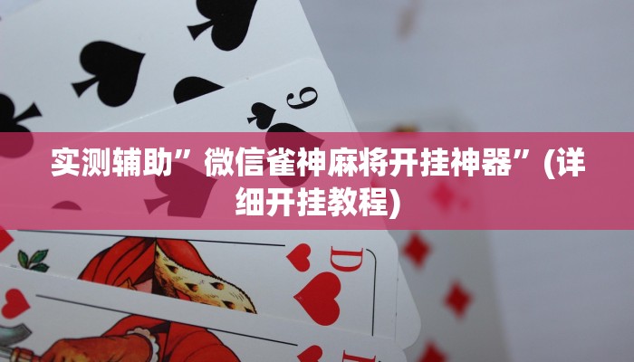 实测辅助”天天贵阳麻将怎么开挂的”(详细开挂教程)