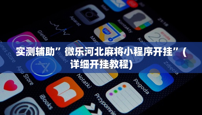 实测辅助”微乐河北麻将小程序开挂”(详细开挂教程)