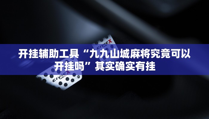 开挂辅助工具“九九山城麻将究竟可以开挂吗”其实确实有挂